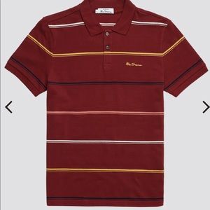 New size medium Ben Sherman polo shirt, claret